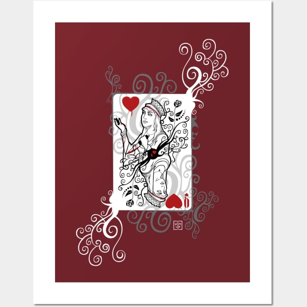 Queen of Hearts Wall Art by BITICOL